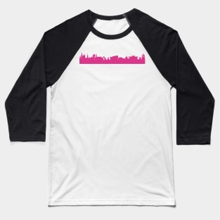 Copenhagen skyline pink Baseball T-Shirt